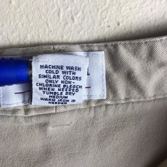 Vtg Westbound Women's Khaki Midi Pencil Skirt With Leather Covered Buttons 20W - Picture 9 of 13